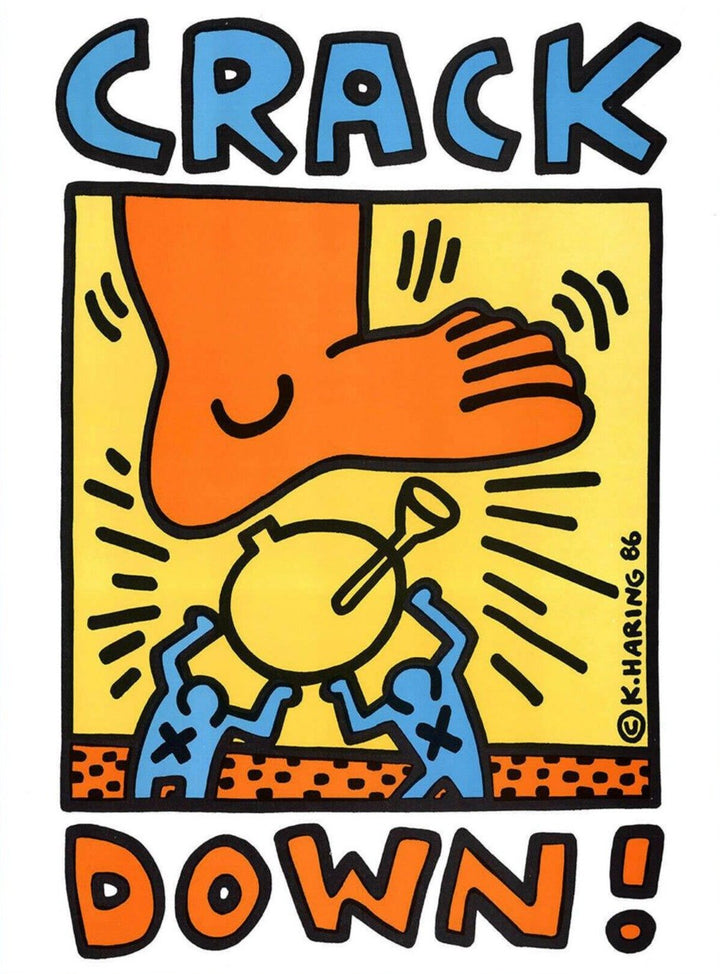 Keith Haring Crack Down, original poster: 1986
