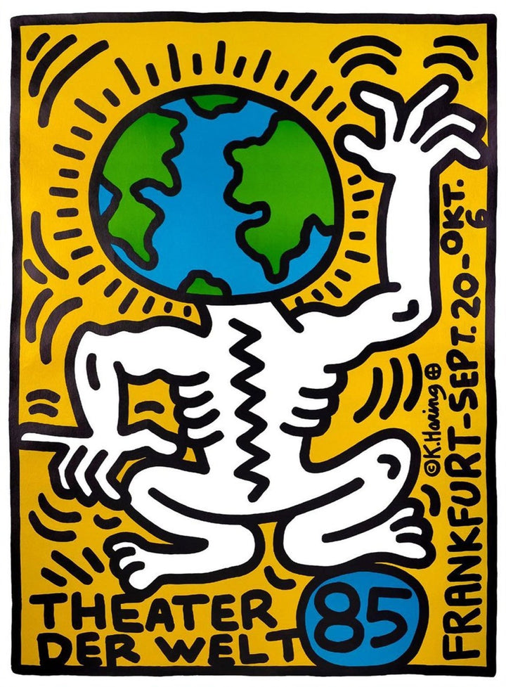 Keith Haring - Theater der Welt Frankfurt, original poster: 1985