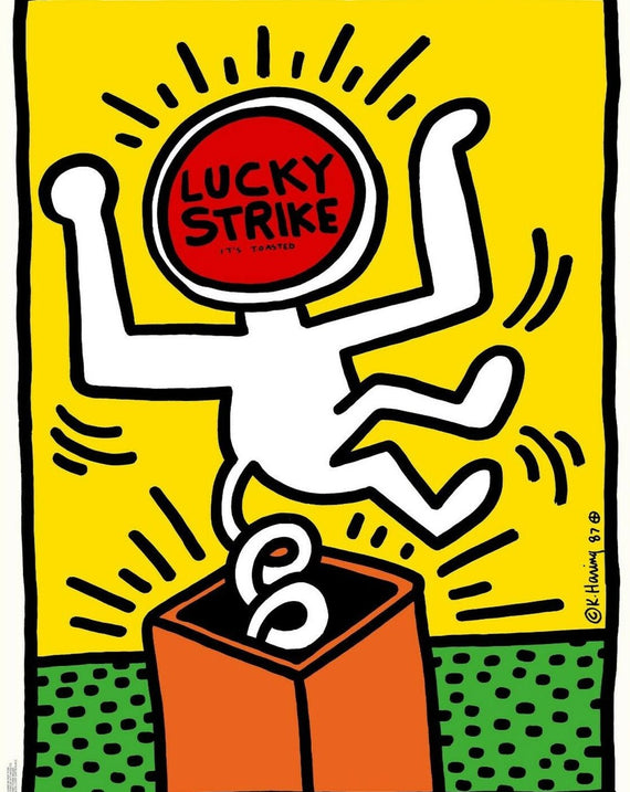 Keith Haring Lucky Strike Yellow