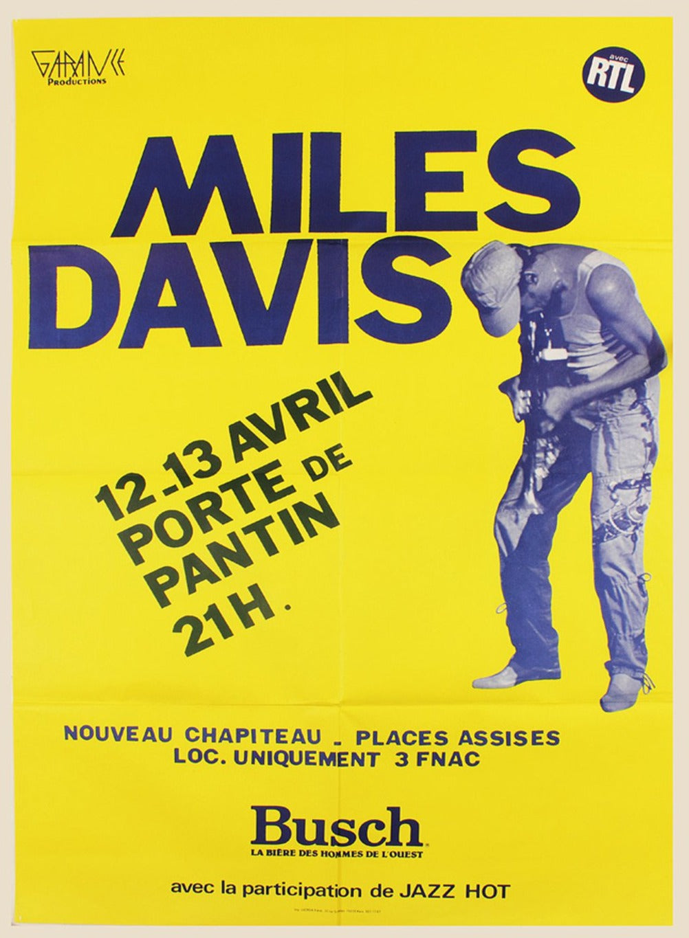 Miles Davis Live in Paris 1983 Poster Shop Online