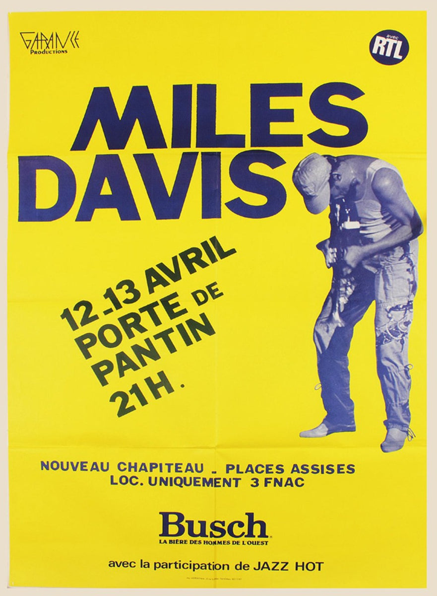 Miles Davis Live in Paris 1983 Poster Shop Online