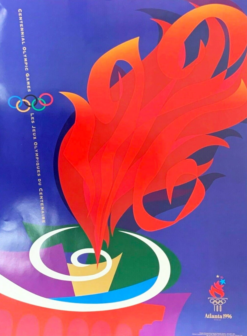 Shop 1996 Atlanta Olympic Games - Flame Original Vintage Poster
