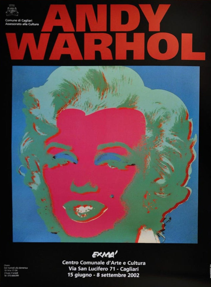 Andy Warhol - Exma, original poster: 2002 · Marilyn, Exmà, Cagliari