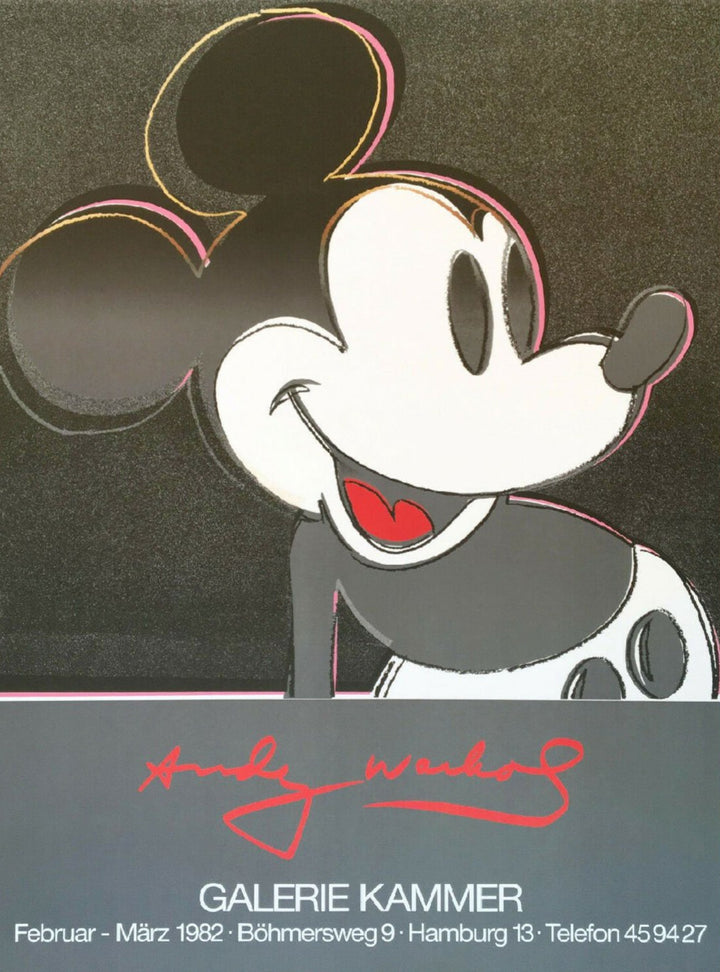 Andy Warhol - Mickey Mouse Galerie Kammer, original poster: 1982