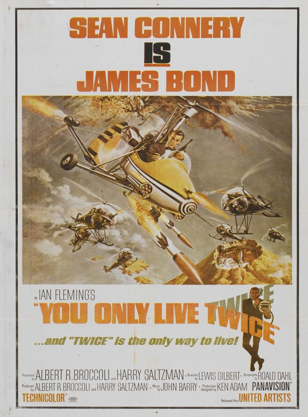 You Only Live Twice Movie Poster Original Vintage Movie Poster