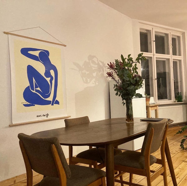 Henri Matisse “Blue Nude”, above a dining table