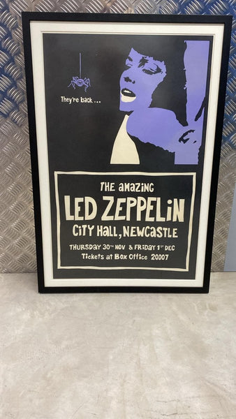 Led Zeppelin, Newcastle City Hall poster, ready to ship