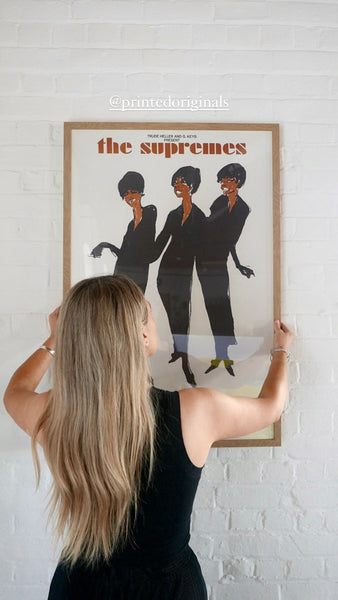 The Supremes poster, going up on the wall