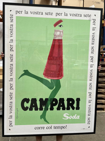 Campari Soda poster, fresh out of the frame shop