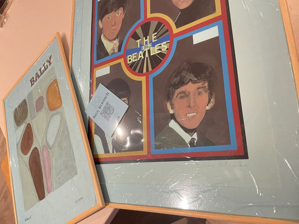 The Beatles and Bally posters, wrapped and ready to ship