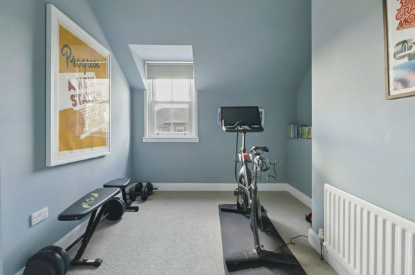 “Progress” (Shell) poster in a home gym
