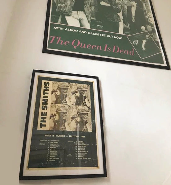 The Smiths “Meat Is Murder” UK tour poster, below “The Queen Is Dead”