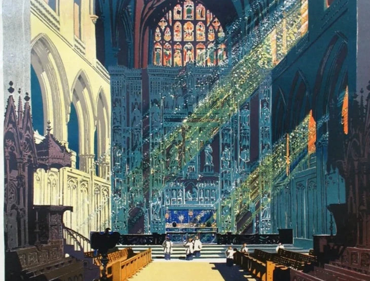 Cropped detail of a Golden Age of Travel poster