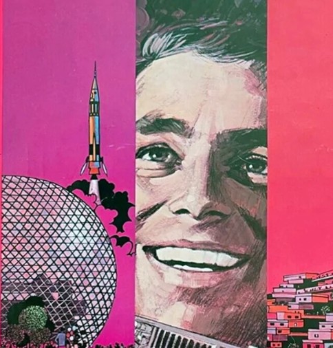 Cropped detail of a Mid-Century Expo 67 poster