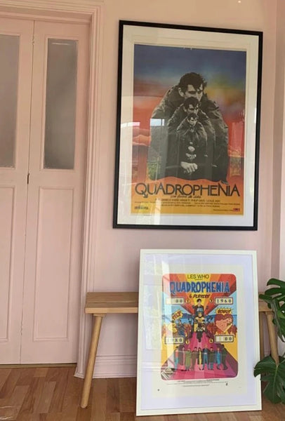 Two “Quadrophenia” posters, one up and one waiting to be hung