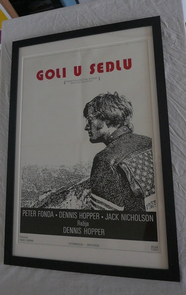 “Goli u Sedlu” (Easy Rider) Yugoslav poster, fresh out of the frame shop